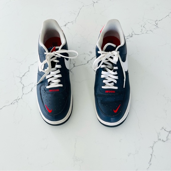 Nike Air Force 1 Low 'USA' Obsidian/White-University Red Sneakers - Picture 2 of 11